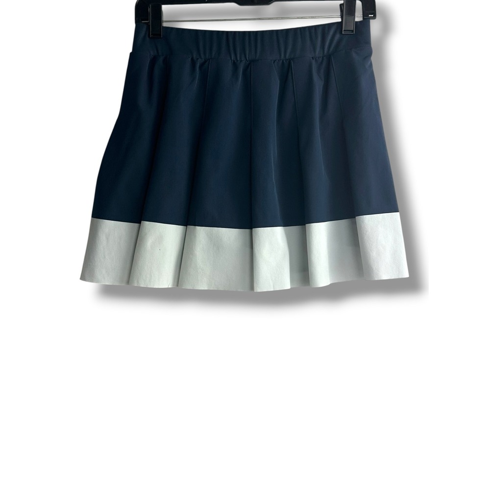 Varley Chase Mid Rise Skort Womens M Navy Blue Excellent Pleated Tennis Mini